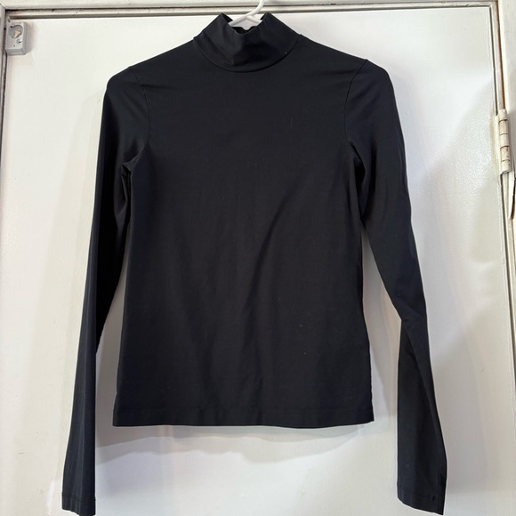Acne Studios Black Valeria C Ela Turtle Neck Sleek Top Stretch Long Sleeve XS - Picture 2 of 7